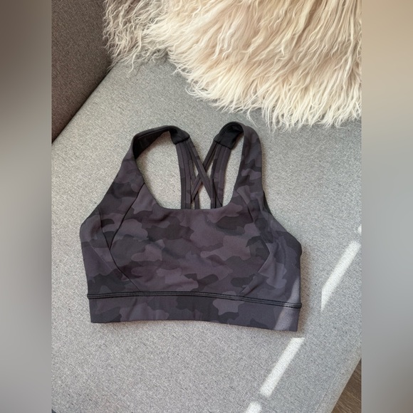 Lululemon Energy Bra Incognito Camo Multi Grey size 4 - Picture 3 of 5